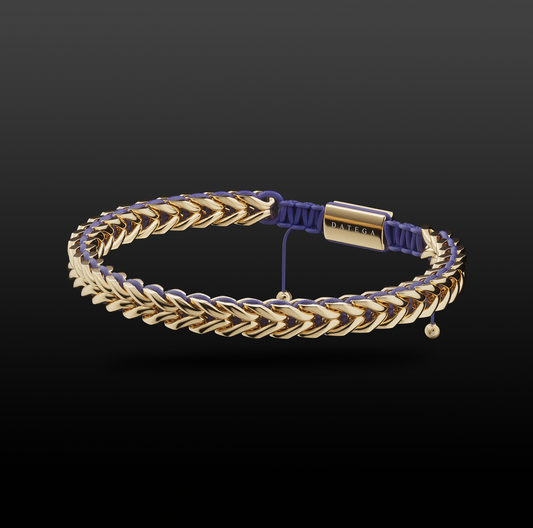 Spiked Yellow Gold & Blue
