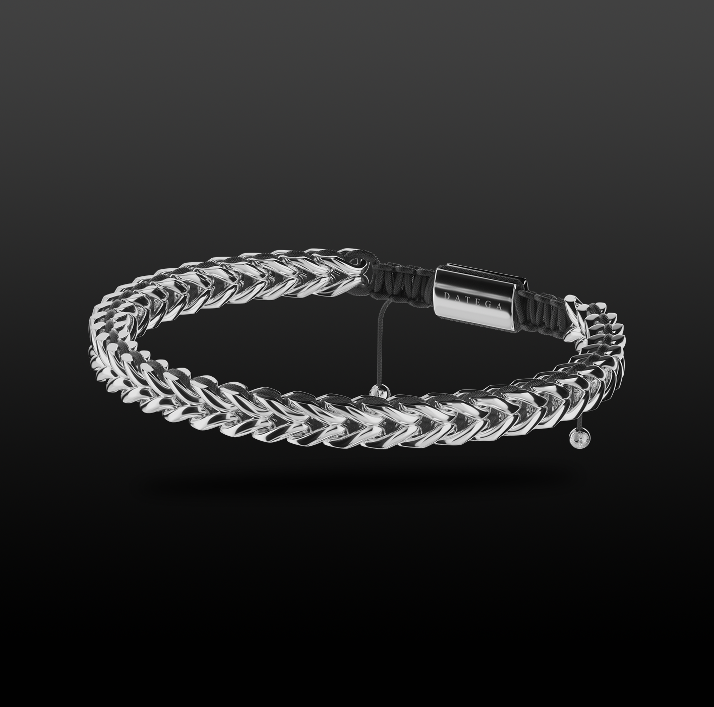 Spiked White Gold & Black