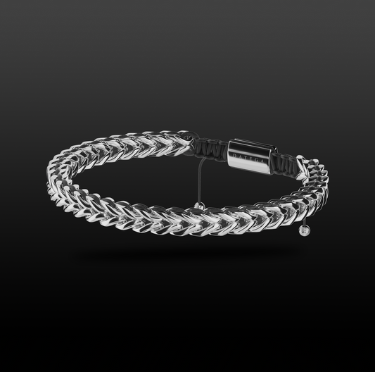 Spiked White Gold & Black