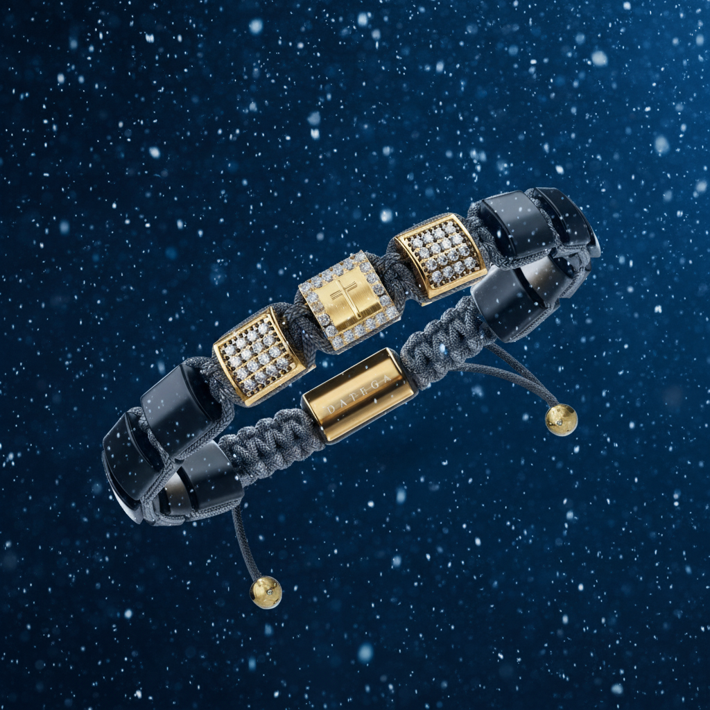 Eternal Cross Yellow Gold & Clear Swarovski