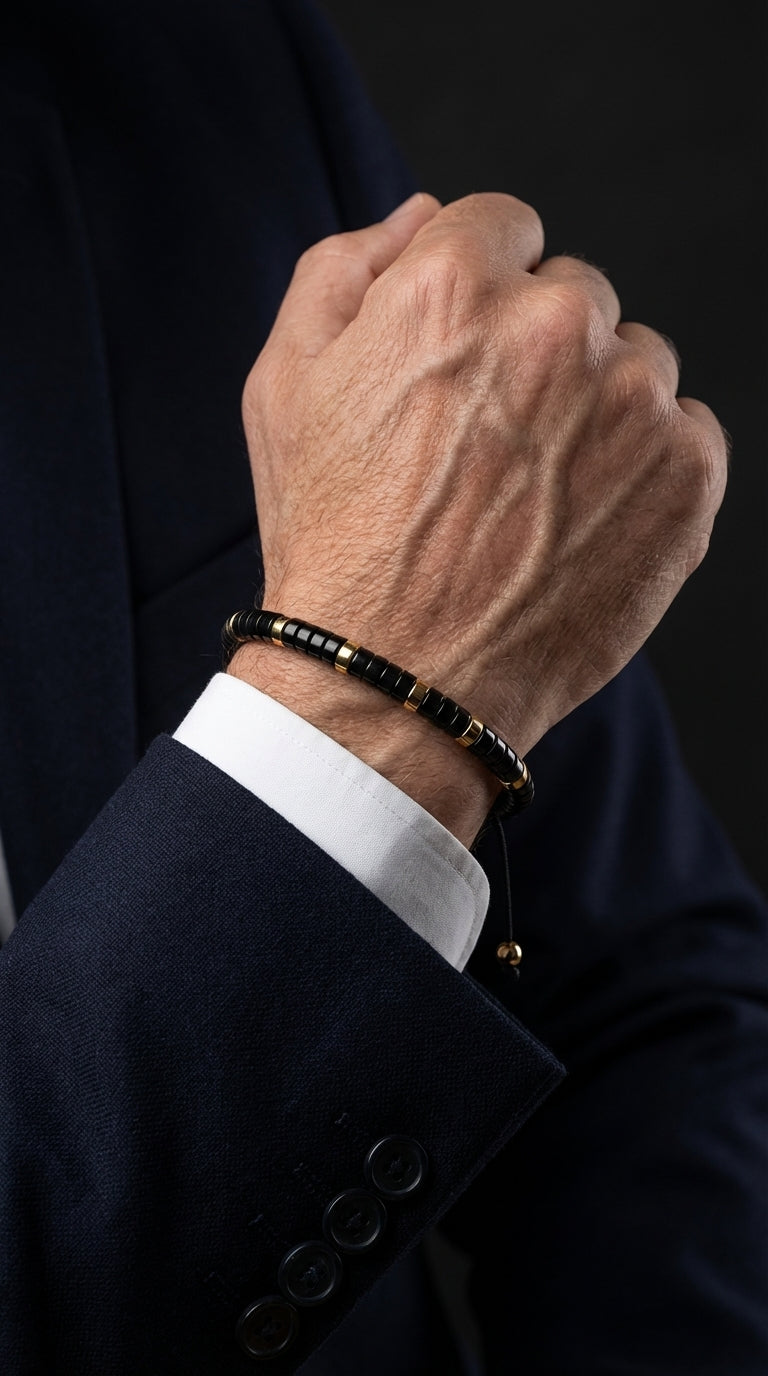 Onyx & Yellow Gold Capri Bracelet - Extra