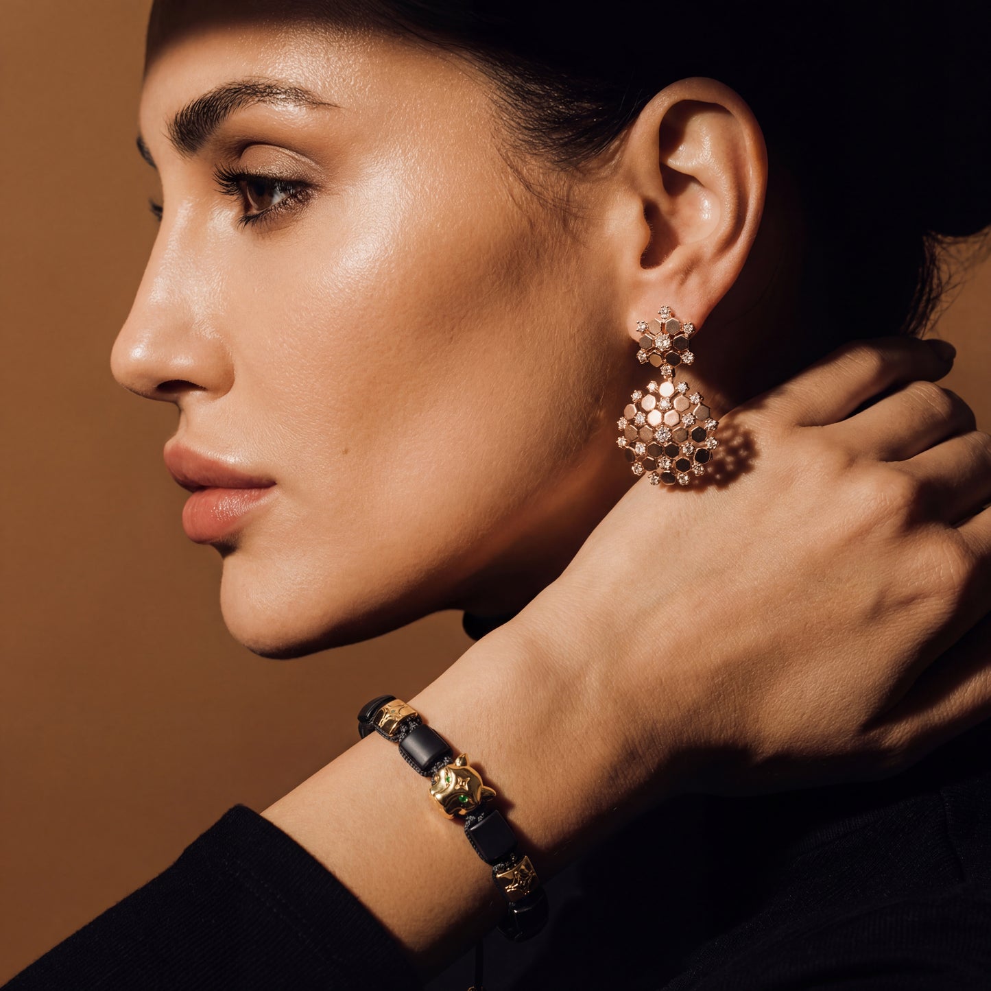 Grand Jaguar Yellow Gold Onyx Star