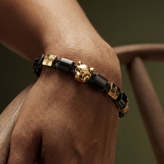 Grand Jaguar Yellow Gold Onyx Star