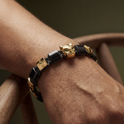 Grand Jaguar Yellow Gold Onyx Star