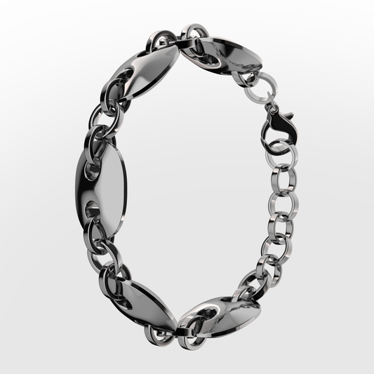 Datega Gunmetal Cuban Bracelet