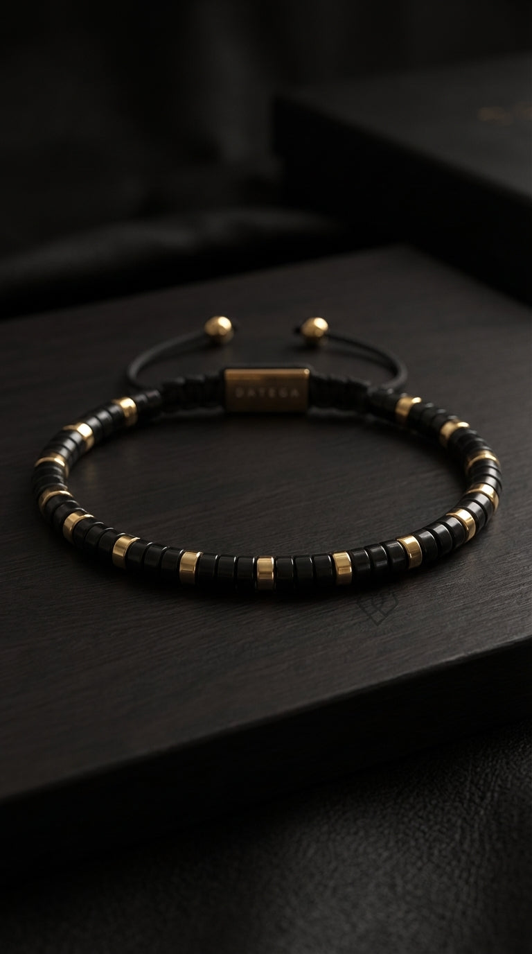 Onyx & Yellow Gold Capri Bracelet - Extra