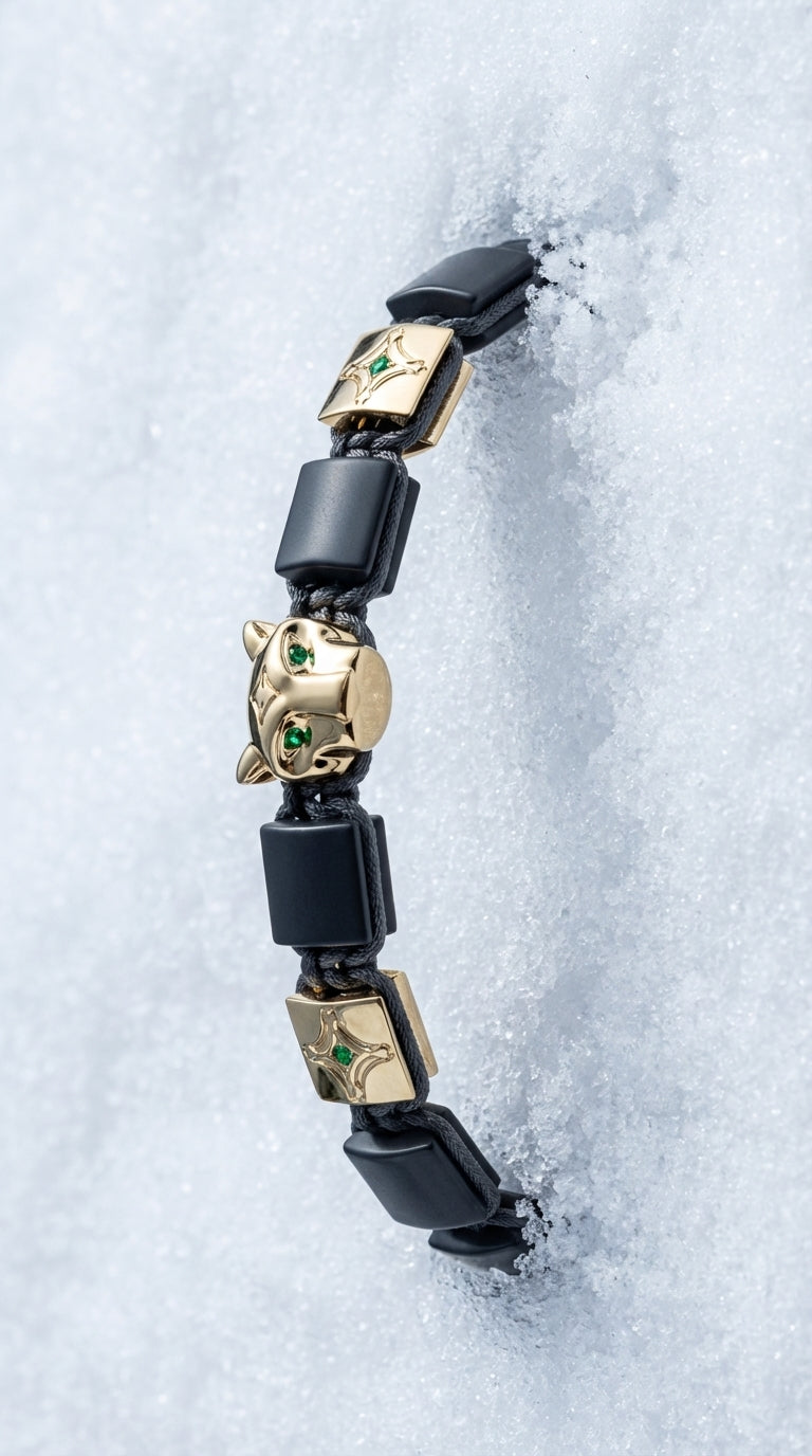 Grand Jaguar Yellow Gold Onyx Star