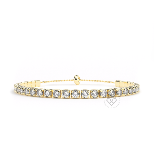 Yellow Gold Tennis Bracelet