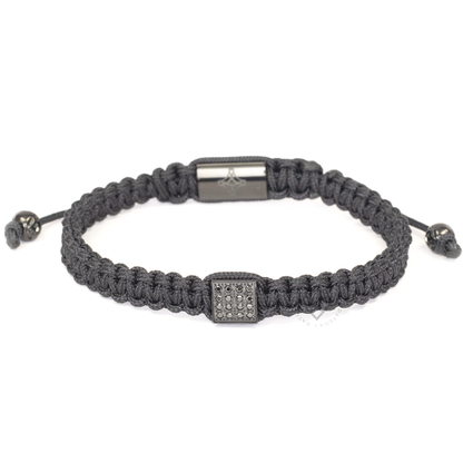 Simple Square Ruthenium Black Cz