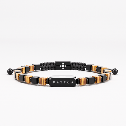 Onyx, Tiger Eye & DATEGA Block Bracelet