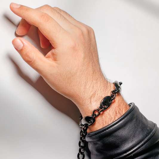 Datega Gunmetal Cuban Bracelet