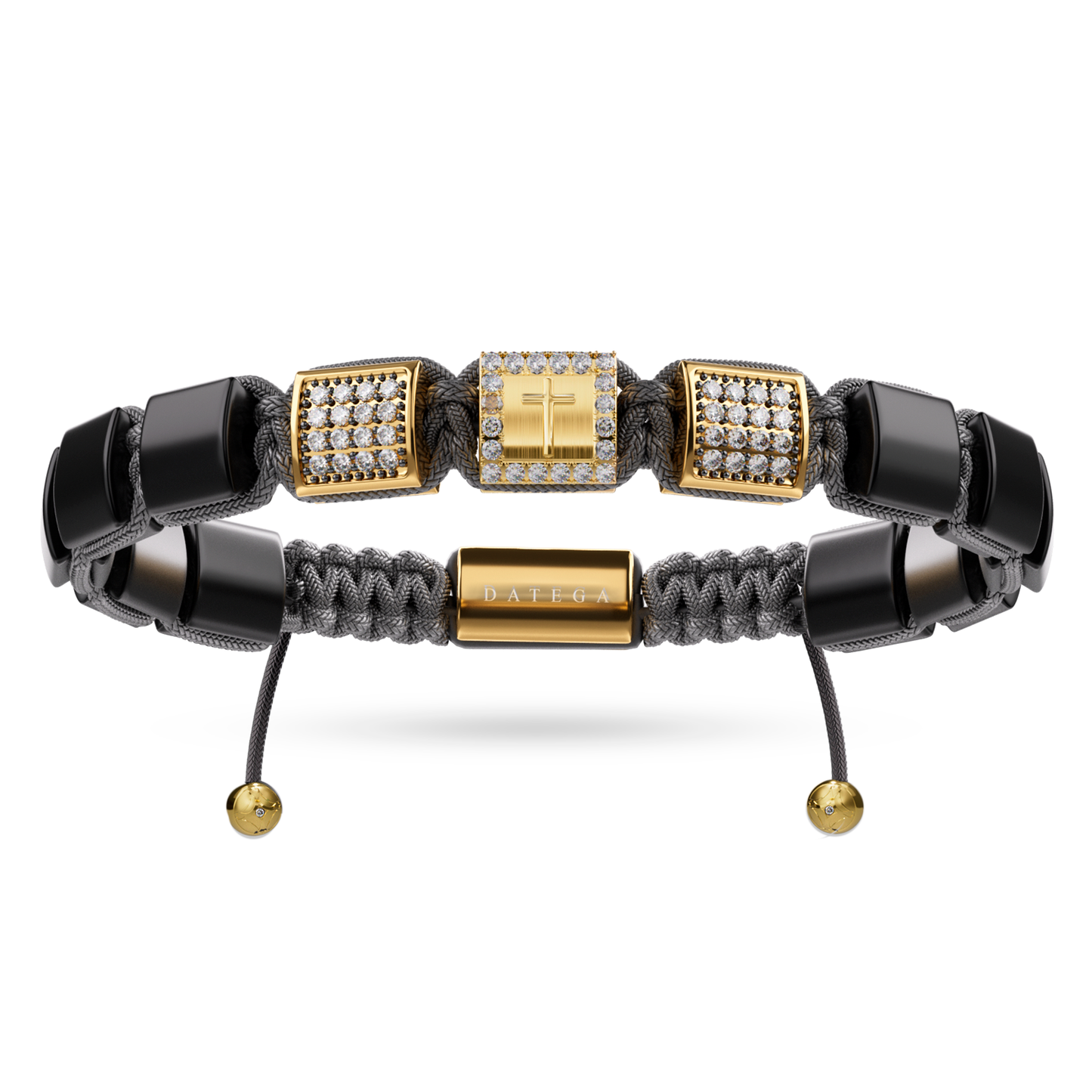 Eternal Cross Yellow Gold & Clear Swarovski