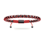 Woven Box Chain Ruthenium & Red