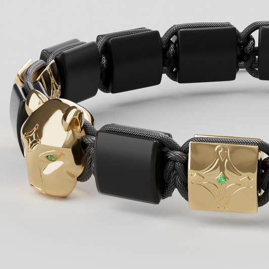 Grand Jaguar Yellow Gold Onyx Star