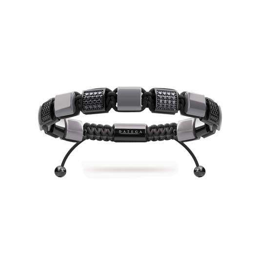 The Cairo Flatbead - Hematite & Swarovski