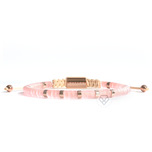 Rose Quartz & Rose Gold Capri Bracelet