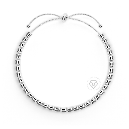 Silver Black Tennis Bracelet
