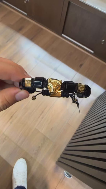 Grand Jaguar Yellow Gold Onyx Star