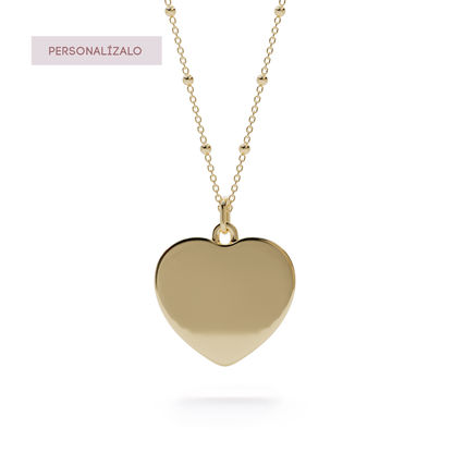 Heart Charm Necklace - Yellow Gold