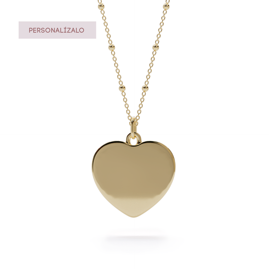 Heart Charm Necklace - Yellow Gold