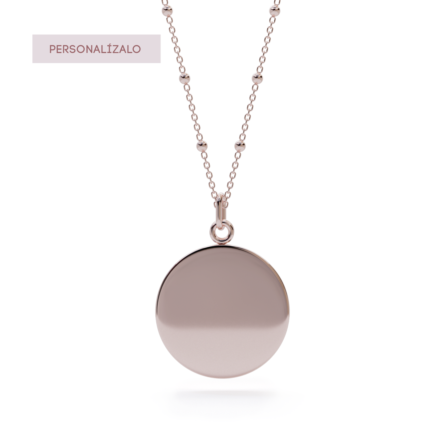 Coin Charm Necklace - Rose Gold