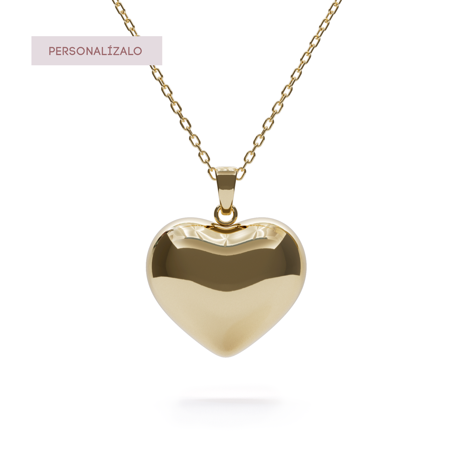 Heart Locket Charm Necklace - Yellow Gold