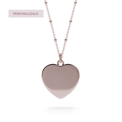 Heart Charm Necklace - Rose Gold