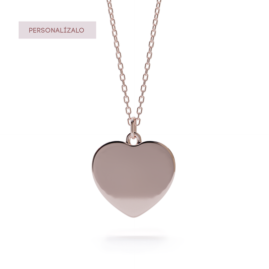 Heart Charm Necklace - Rose Gold