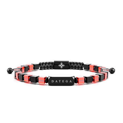 Onyx, Carnelian & DATEGA Block Bracelet