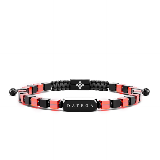 Onyx, Carnelian & DATEGA Block Bracelet
