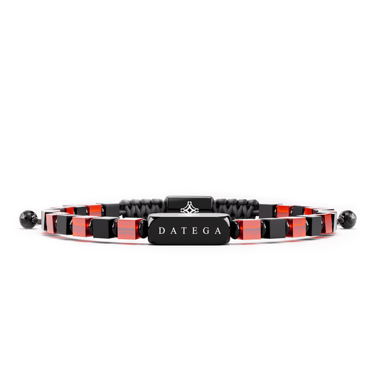 Onyx, Carnelian & DATEGA Block Bracelet