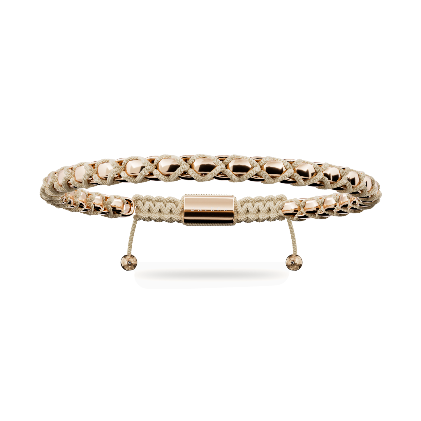 Woven Box Chain Rose Gold & Caramel