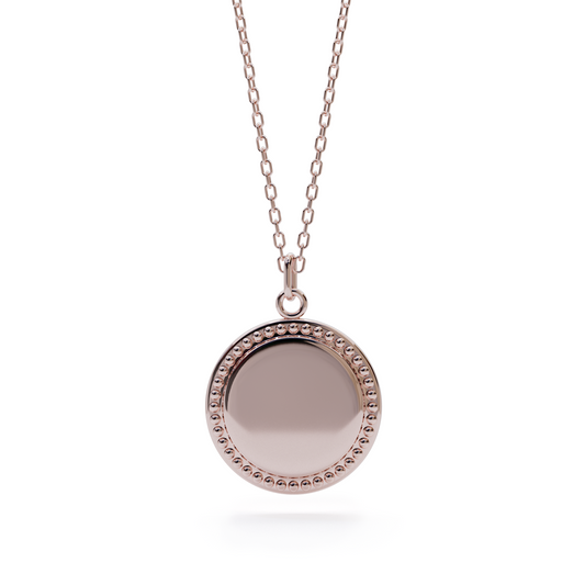 Coin Dots Charm Necklace - Rose Gold