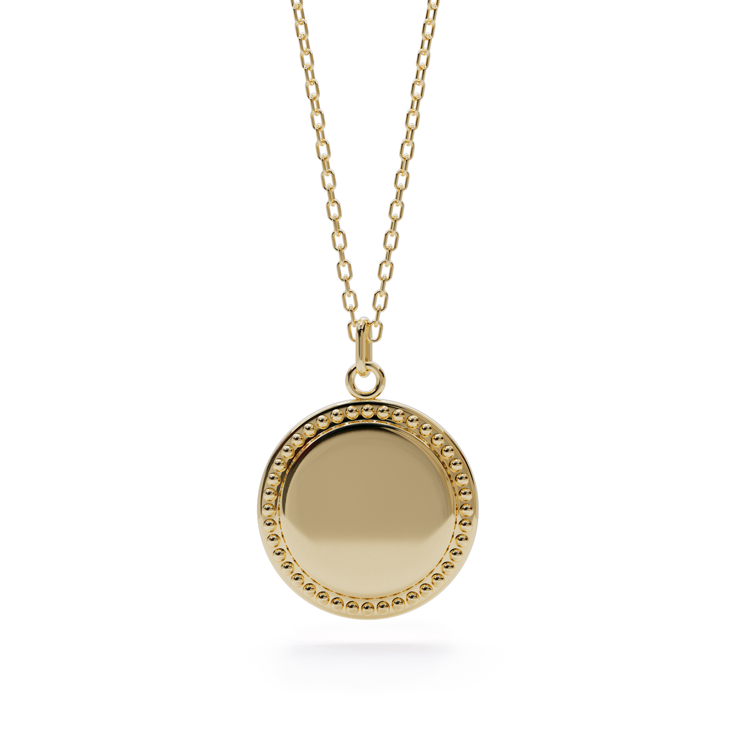 Coin Dots Charm Necklace - Yellow Gold