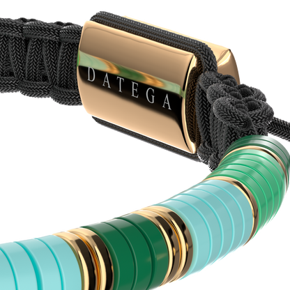 Havana Greens & Yellow Gold Bracelet