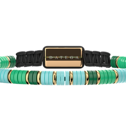Havana Greens & Yellow Gold Bracelet