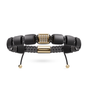 Matte Onyx & Yellow Gold Clear Swarovski