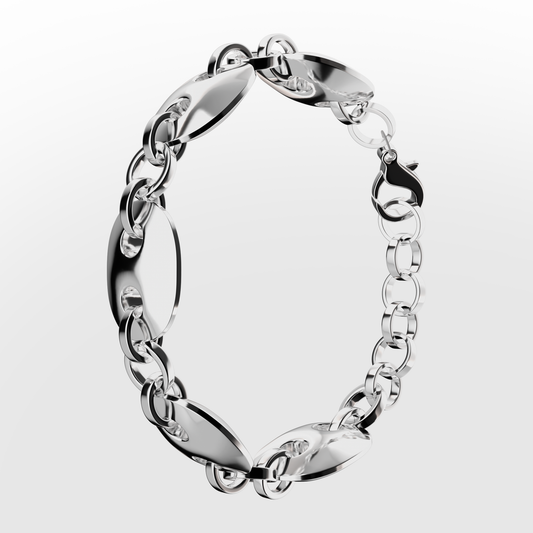 Datega Silver Cuban Bracelet