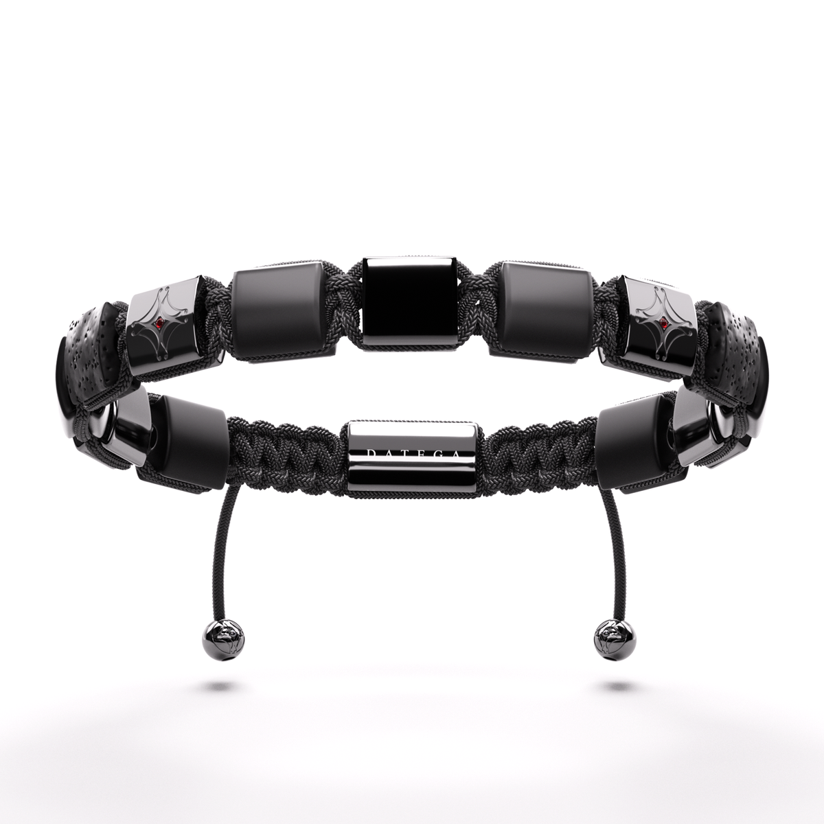 Onyx, Lava & Black Star Bracelet