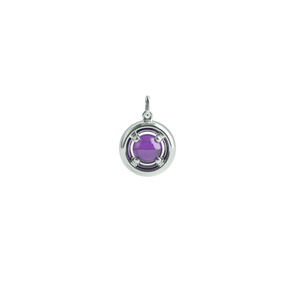 Heart Dots Charm Necklace - White Gold