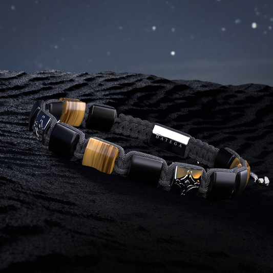 Tiger Eye & Onyx Star Bracelet