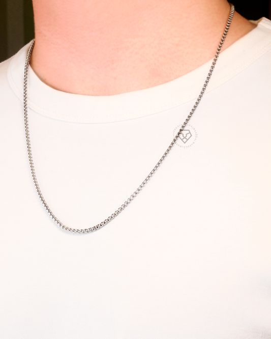 Clamp Chain White Gold - 3 mm