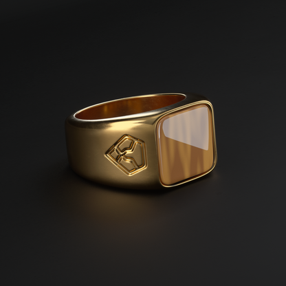 Yellow Gold & Tiger Eye Genesis Ring