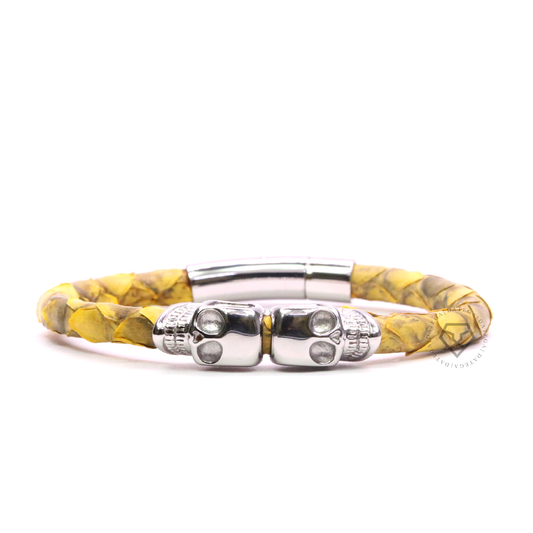 Twinskull White Gold Yellow Python