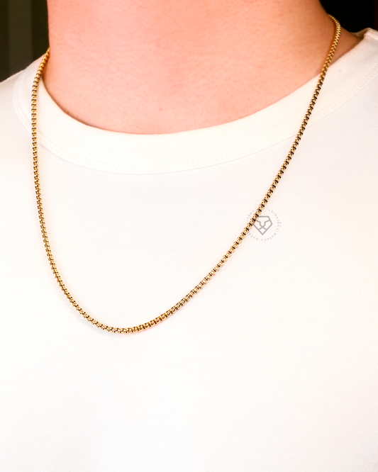 Clamp Chain Yellow Gold - 3 mm