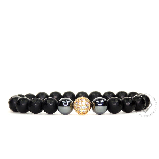 Hematite & Onyx Faceted