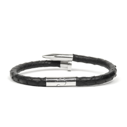 Nail White Gold Black Python