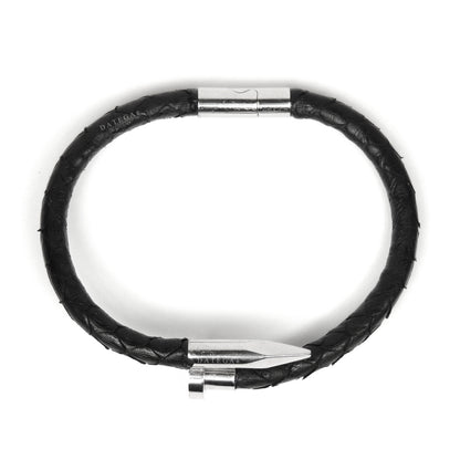 Nail White Gold Black Python
