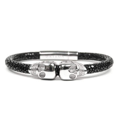 Twinskull White Gold Black Stingray