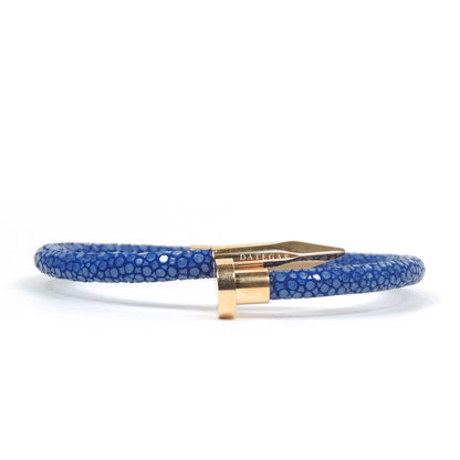Nail Yellow Gold Blue Stingray
